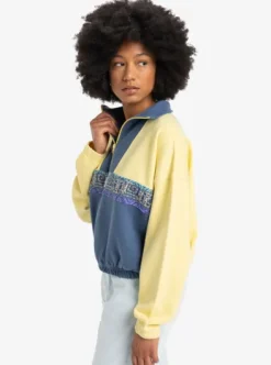 Half - Sweat avec demi-zip pour Femme