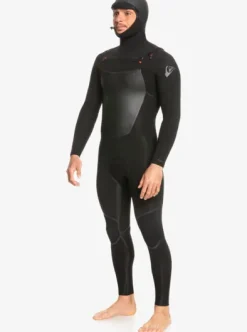 4/3mm Marathon Sessions - Combinaison de surf à capuche avec zip poitrine pour Homme