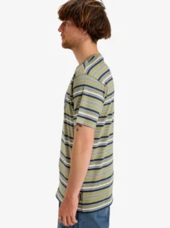 Tengha Stripe - Haut manches courtes en maille pour homme