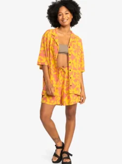 UNI - Short élastiqué en viscose pour Femme