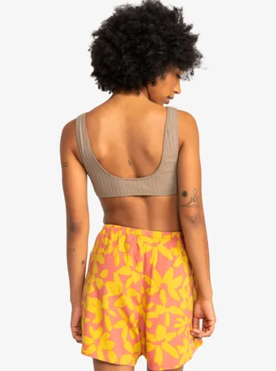UNI - Short élastiqué en viscose pour Femme